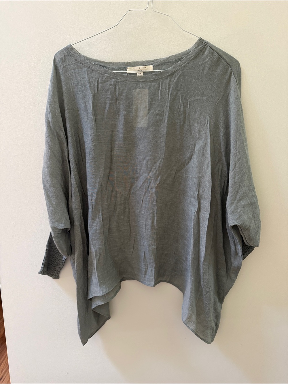 Relaxed Boatneck Tunic in Slate Gray